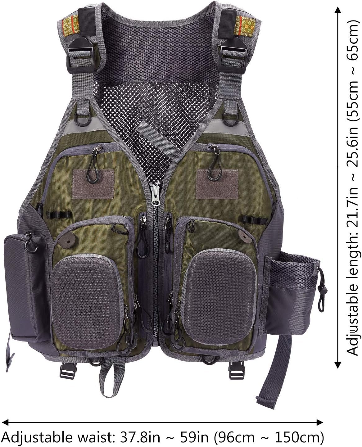 BASSDASH Chaleco de pesca ajustable para hombres y mujeres, para pesca con mosca y actividades al aire libre - Imagen 9