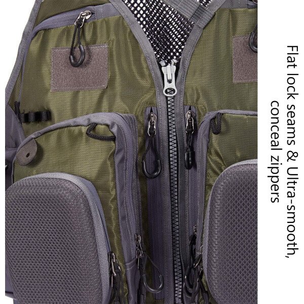 BASSDASH Chaleco de pesca ajustable para hombres y mujeres, para pesca con mosca y actividades al aire libre - Imagen 13