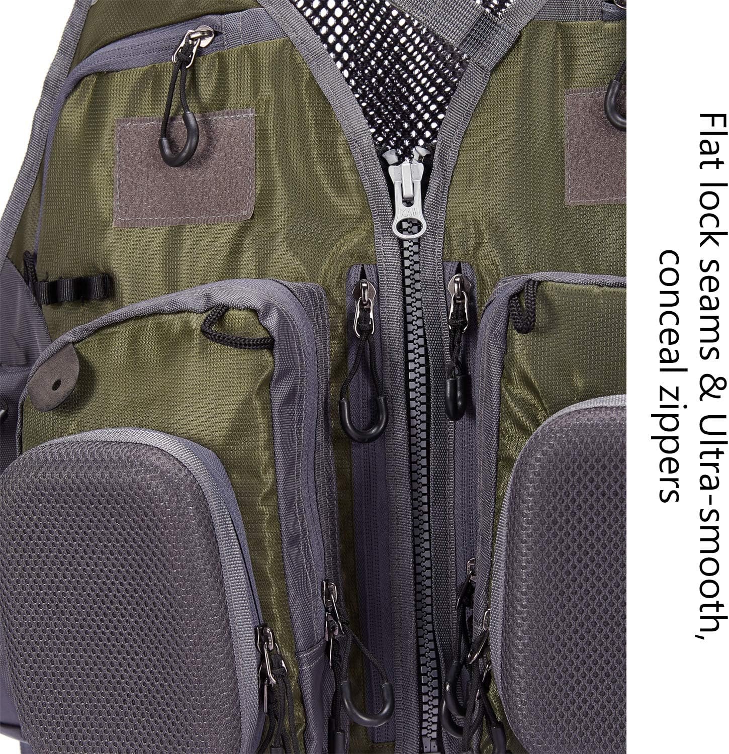 BASSDASH Chaleco de pesca ajustable para hombres y mujeres, para pesca con mosca y actividades al aire libre - Imagen 13
