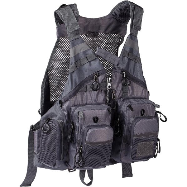 BASSDASH Chaleco de pesca ajustable para hombres y mujeres, para pesca con mosca y actividades al aire libre - Imagen 14