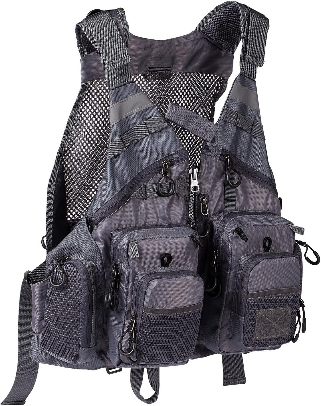 BASSDASH Chaleco de pesca ajustable para hombres y mujeres, para pesca con mosca y actividades al aire libre - Imagen 14