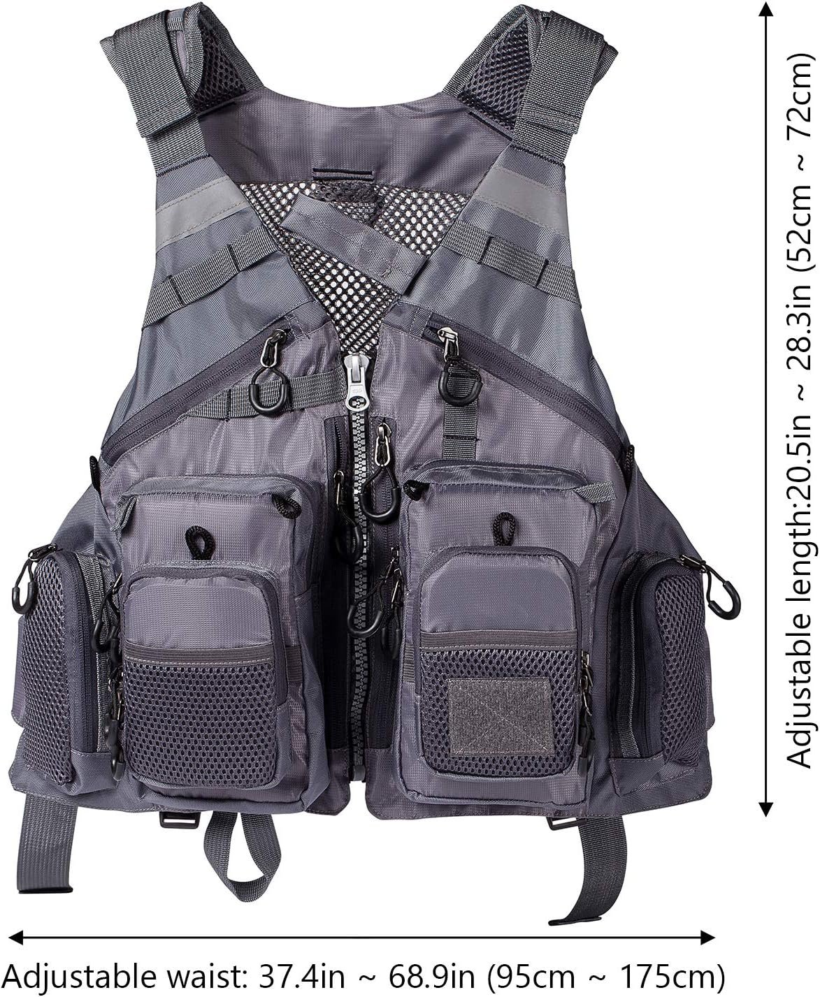BASSDASH Chaleco de pesca ajustable para hombres y mujeres, para pesca con mosca y actividades al aire libre - Imagen 15