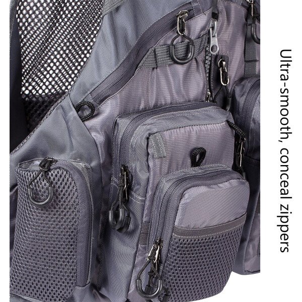 BASSDASH Chaleco de pesca ajustable para hombres y mujeres, para pesca con mosca y actividades al aire libre - Imagen 20