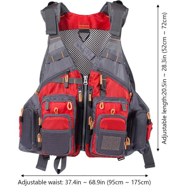 BASSDASH Chaleco de pesca ajustable para hombres y mujeres, para pesca con mosca y actividades al aire libre - Imagen 22