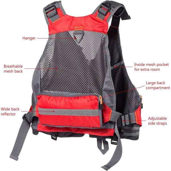 BASSDASH Chaleco de pesca ajustable para hombres y mujeres, para pesca con mosca y actividades al aire libre - Imagen 24