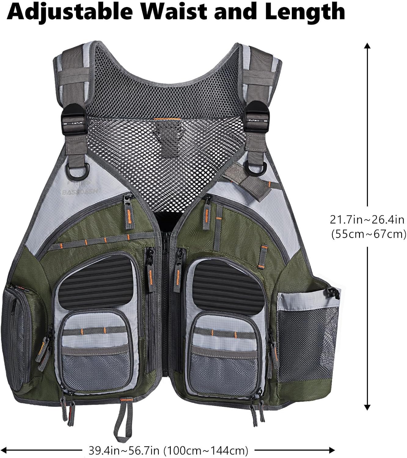 BASSDASH Chaleco de pesca ajustable para hombres y mujeres, para pesca con mosca y actividades al aire libre - Imagen 36