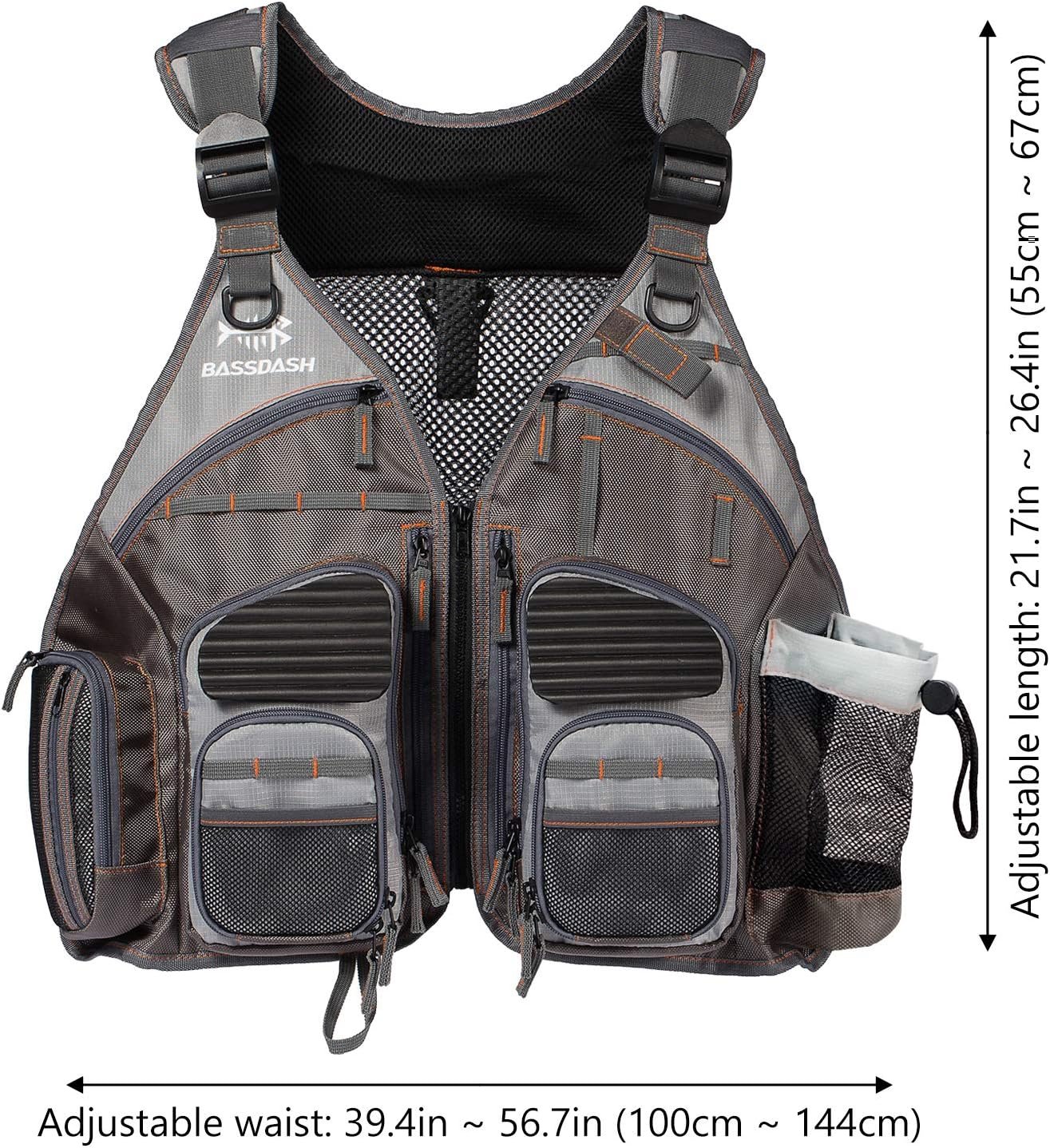 BASSDASH Chaleco de pesca ajustable para hombres y mujeres, para pesca con mosca y actividades al aire libre - Imagen 41