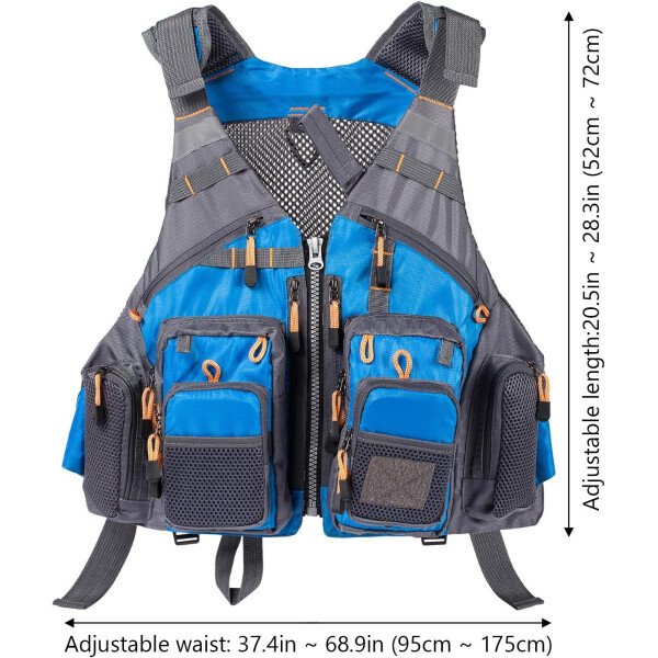 BASSDASH Chaleco de pesca ajustable para hombres y mujeres, para pesca con mosca y actividades al aire libre - Imagen 47