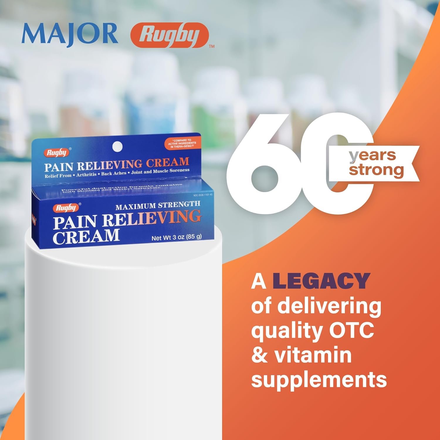 Rugby Crema para aliviar el dolor de máxima fuerza, fabricada con mentol y salicilato de metilo, ofrece alivio temporal del dolor articular y muscular, 3 onzas (paquete de 2) - Imagen 6