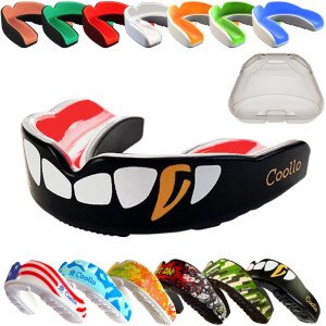 Boil and Bite - Protector bucal (jóvenes y adultos) DA - Boquilla deportiva de ajuste personalizado para fútbol, hockey, rugby, lacrosse, boxeo, MMA (estuche gratuito incluido)