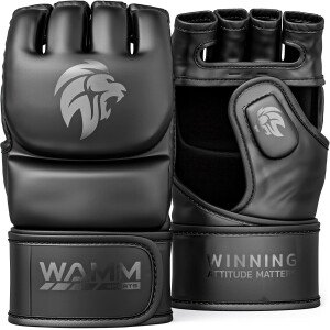 MAXForce EVE - Guantes de boxeo antilesiones para hombres y mujeres, guantes de boxeo con absorción de golpes, medio dedo, palma abierta para Muay Thai, Sparring, saco de boxeo