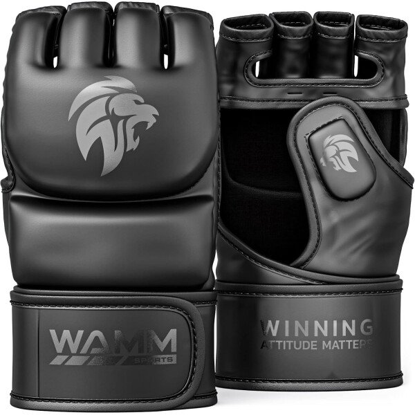 MAXForce EVE - Guantes de boxeo antilesiones para hombres y mujeres, guantes de boxeo con absorción de golpes, medio dedo, palma abierta para Muay Thai, Sparring, saco de boxeo