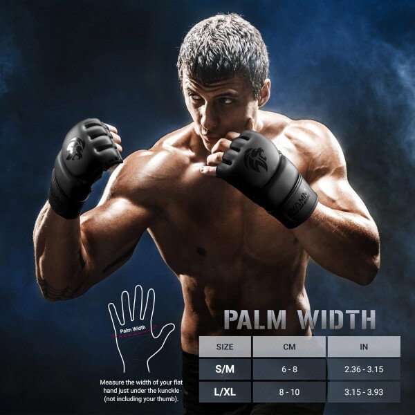 MAXForce EVE - Guantes de boxeo antilesiones para hombres y mujeres, guantes de boxeo con absorción de golpes, medio dedo, palma abierta para Muay Thai, Sparring, saco de boxeo - Imagen 3