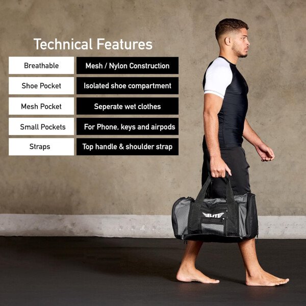 Elite Sports Bolsa de lona para gimnasio de boxeo para MMA, BJJ, equipo de Jiu Jitsu, bolsa de boxeo para gimnasio atlético - Imagen 3
