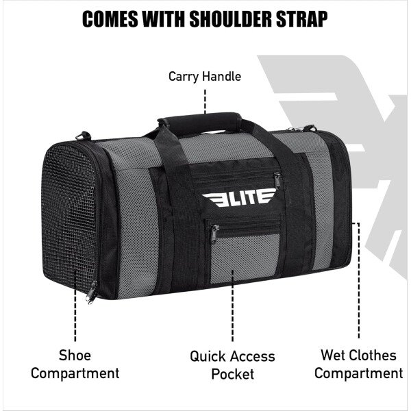 Elite Sports Bolsa de lona para gimnasio de boxeo para MMA, BJJ, equipo de Jiu Jitsu, bolsa de boxeo para gimnasio atlético - Imagen 4