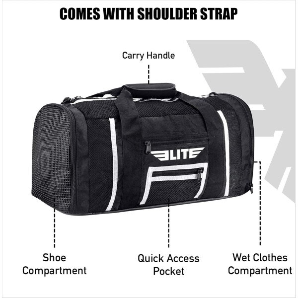 Elite Sports Bolsa de lona para gimnasio de boxeo para MMA, BJJ, equipo de Jiu Jitsu, bolsa de boxeo para gimnasio atlético - Imagen 10
