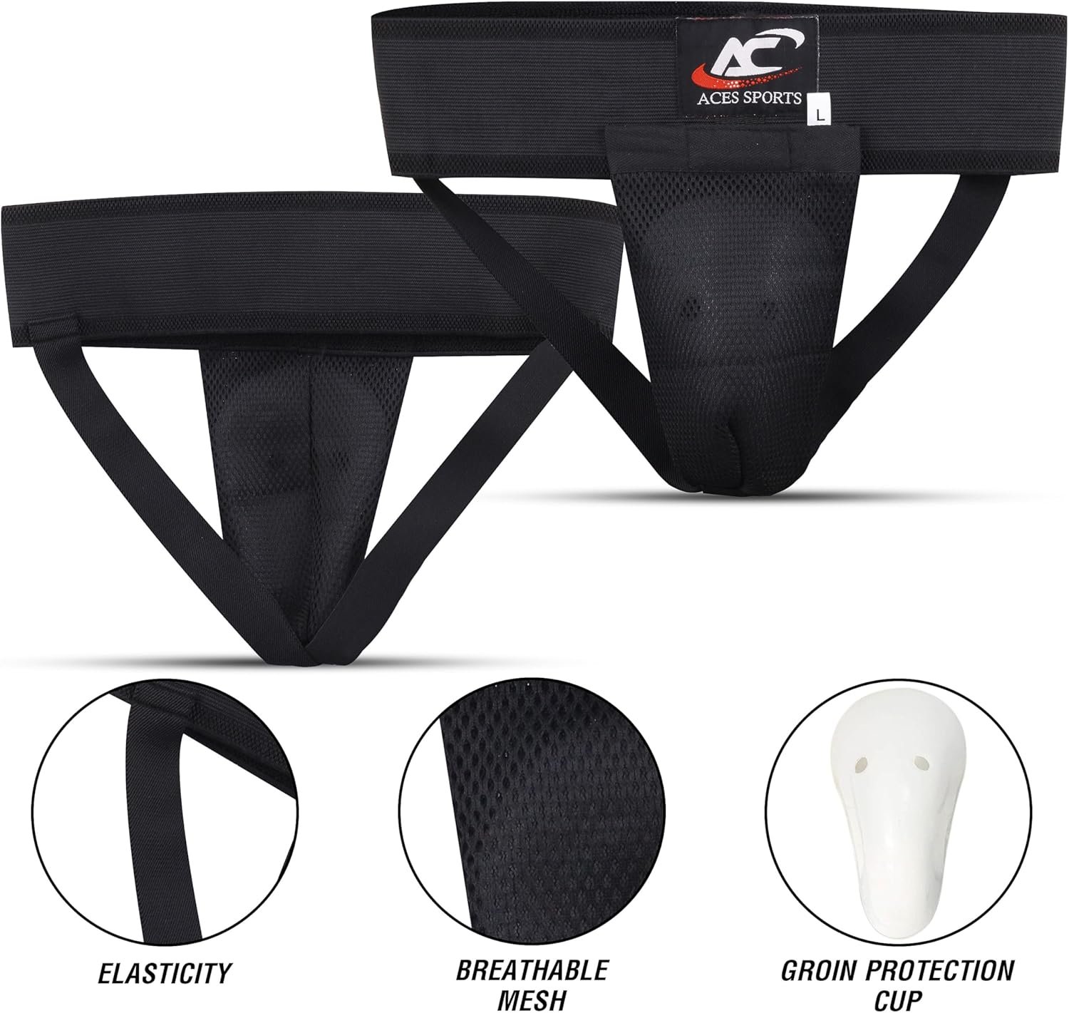 Protector de ingle con copa de gel, correa de boxeo, protector de ingle de kickboxing - Imagen 3