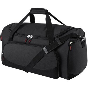 Bolsa de gimnasio para hombre, 21 pulgadas, grande, para viajes y deportes, Negro -