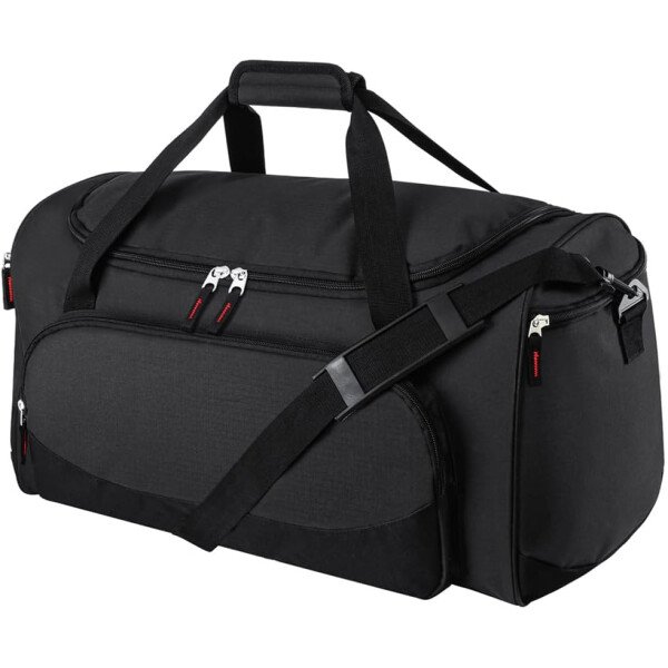 Bolsa de gimnasio para hombre, 21 pulgadas, grande, para viajes y deportes, Negro -