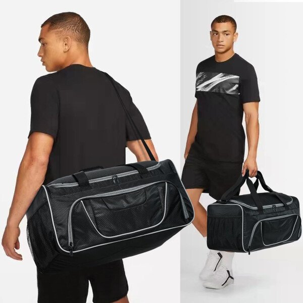 Bolsa de gimnasio para hombre, 21 pulgadas, grande, para viajes y deportes, Negro - - Imagen 8