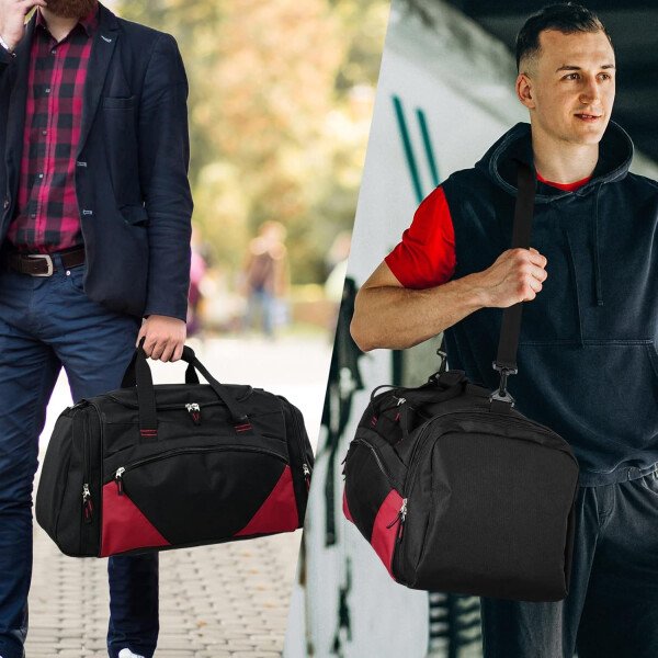 Bolsa de gimnasio para hombre, 21 pulgadas, grande, para viajes y deportes, Negro - - Imagen 20