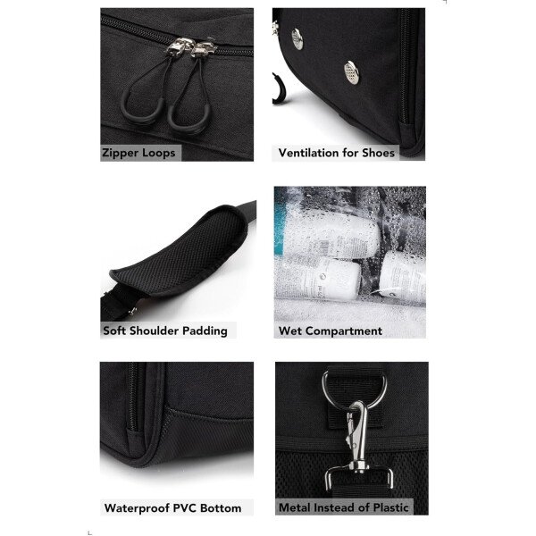 Fitgriff® Bolsa de gimnasio para hombres y mujeres con compartimento para zapatos y artículos húmedos, bolsa de lona para viajes, deportes, fitness y entrenamiento - Imagen 4