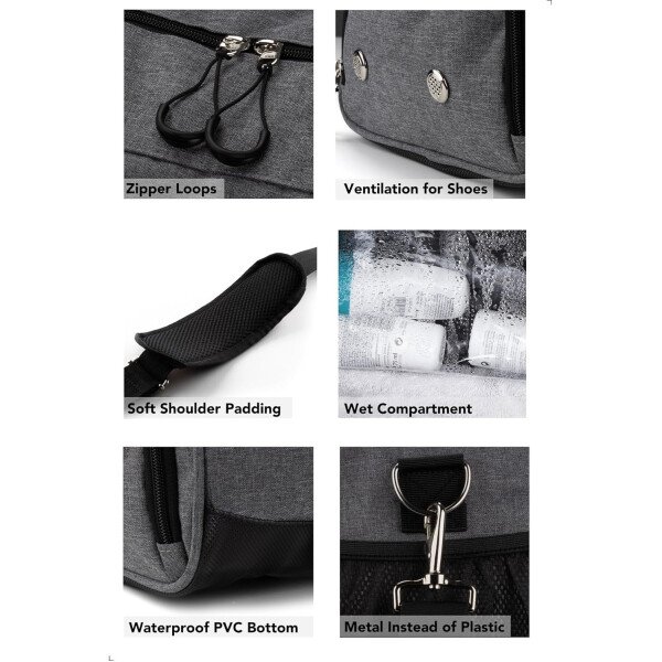 Fitgriff® Bolsa de gimnasio para hombres y mujeres con compartimento para zapatos y artículos húmedos, bolsa de lona para viajes, deportes, fitness y entrenamiento - Imagen 11