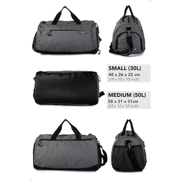 Fitgriff® Bolsa de gimnasio para hombres y mujeres con compartimento para zapatos y artículos húmedos, bolsa de lona para viajes, deportes, fitness y entrenamiento - Imagen 13