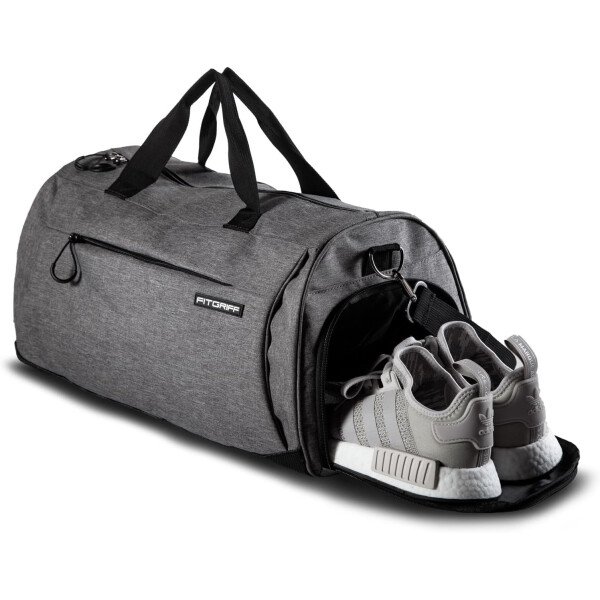 Fitgriff® Bolsa de gimnasio para hombres y mujeres con compartimento para zapatos y artículos húmedos, bolsa de lona para viajes, deportes, fitness y entrenamiento - Imagen 14