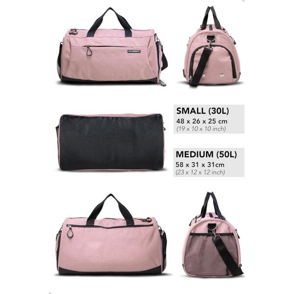 Fitgriff® Bolsa de gimnasio para hombres y mujeres con compartimento para zapatos y artículos húmedos, bolsa de lona para viajes, deportes, fitness y entrenamiento - Imagen 33