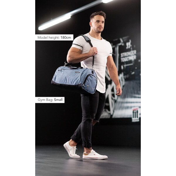 Fitgriff® Bolsa de gimnasio para hombres y mujeres con compartimento para zapatos y artículos húmedos, bolsa de lona para viajes, deportes, fitness y entrenamiento - Imagen 49
