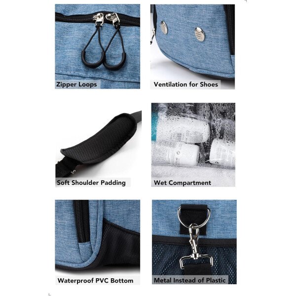 Fitgriff® Bolsa de gimnasio para hombres y mujeres con compartimento para zapatos y artículos húmedos, bolsa de lona para viajes, deportes, fitness y entrenamiento - Imagen 51
