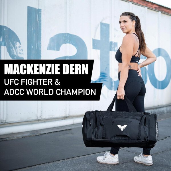 Elite Sports Monster MMA - Bolsa deportiva grande de 44 litros Cordura con compartimento de malla para zapatos y correa ajustable, MMA, BJJ, equipo de artes marciales, se adapta a Gi, sombreros - Imagen 6