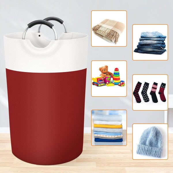 BlissTotes - Canasta de lavandería plegable para ropa sucia, tela impermeable con asas de aluminio protegidas de espuma para la universidad, dormitorio, familia, 90 litros, color negro - Imagen 32