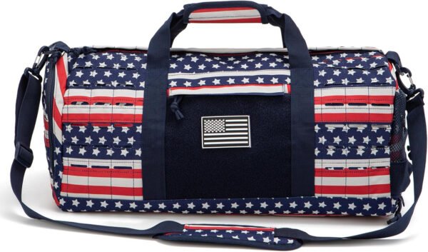 QT&QY Bolsa de lona táctica militar de 40 litros para hombres, bolsa de gimnasio, bolsa de viaje, bolsa de entrenamiento con compartimento para zapatos, bolsa de baloncesto, fútbol, fin de semana, Negro, Bolsa de lona para gimnasio - Imagen 10