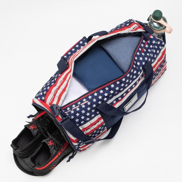 QT&QY Bolsa de lona táctica militar de 40 litros para hombres, bolsa de gimnasio, bolsa de viaje, bolsa de entrenamiento con compartimento para zapatos, bolsa de baloncesto, fútbol, fin de semana, Negro, Bolsa de lona para gimnasio - Imagen 12