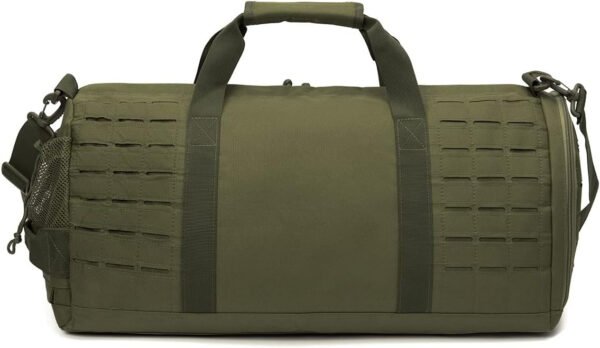 QT&QY Bolsa de lona táctica militar de 40 litros para hombres, bolsa de gimnasio, bolsa de viaje, bolsa de entrenamiento con compartimento para zapatos, bolsa de baloncesto, fútbol, fin de semana, Negro, Bolsa de lona para gimnasio - Imagen 17