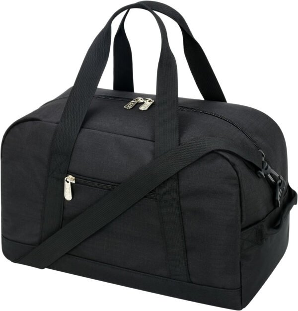 Pequeña bolsa de gimnasio de 14 pulgadas, ligera, de transporte, mini bolsa de lona para viajes y deportes, Negro -, Bolsa de gimnasio pequeña - Imagen 2
