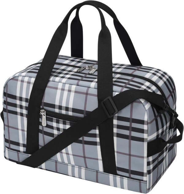 Pequeña bolsa de gimnasio de 14 pulgadas, ligera, de transporte, mini bolsa de lona para viajes y deportes, Negro -, Bolsa de gimnasio pequeña - Imagen 9