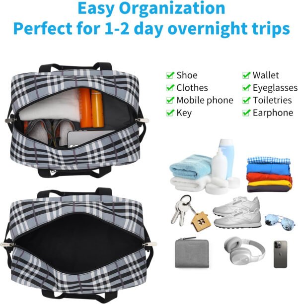 Pequeña bolsa de gimnasio de 14 pulgadas, ligera, de transporte, mini bolsa de lona para viajes y deportes, Negro -, Bolsa de gimnasio pequeña - Imagen 12
