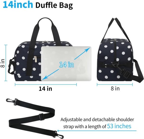 Pequeña bolsa de gimnasio de 14 pulgadas, ligera, de transporte, mini bolsa de lona para viajes y deportes, Negro -, Bolsa de gimnasio pequeña - Imagen 35
