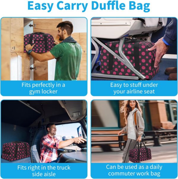 Pequeña bolsa de gimnasio de 14 pulgadas, ligera, de transporte, mini bolsa de lona para viajes y deportes, Negro -, Bolsa de gimnasio pequeña - Imagen 60