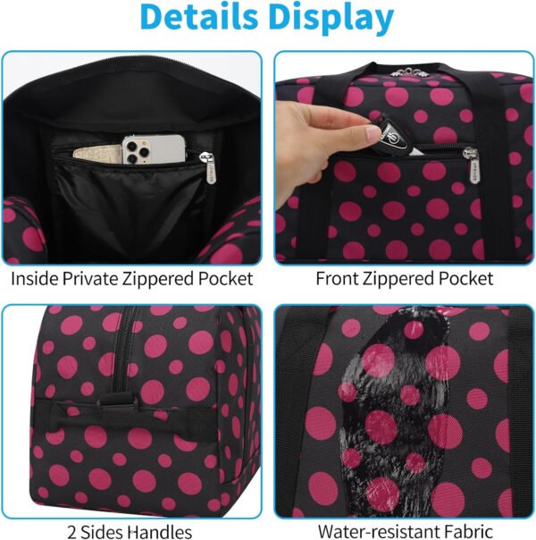 Pequeña bolsa de gimnasio de 14 pulgadas, ligera, de transporte, mini bolsa de lona para viajes y deportes, Negro -, Bolsa de gimnasio pequeña - Imagen 63