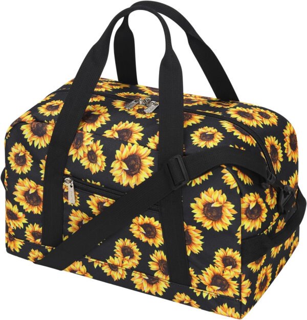 Pequeña bolsa de gimnasio de 14 pulgadas, ligera, de transporte, mini bolsa de lona para viajes y deportes, Negro -, Bolsa de gimnasio pequeña - Imagen 73