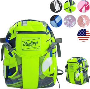 Rawlings | REMIX T-Ball & Youth Backpack Equipment Bag | Baseball/Softball | Multiple Colors