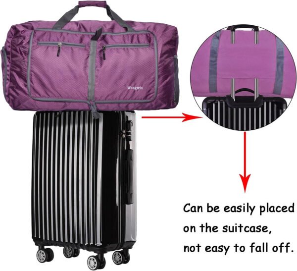 Woogwin Bolsa de viaje grande plegable impermeable para la playa, natación, piscina, deportes, gimnasio - Imagen 4