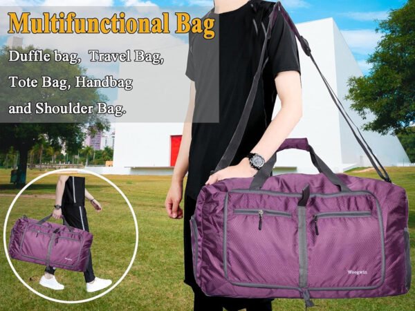 Woogwin Bolsa de viaje grande plegable impermeable para la playa, natación, piscina, deportes, gimnasio - Imagen 7