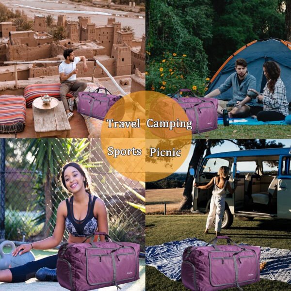 Woogwin Bolsa de viaje grande plegable impermeable para la playa, natación, piscina, deportes, gimnasio - Imagen 8