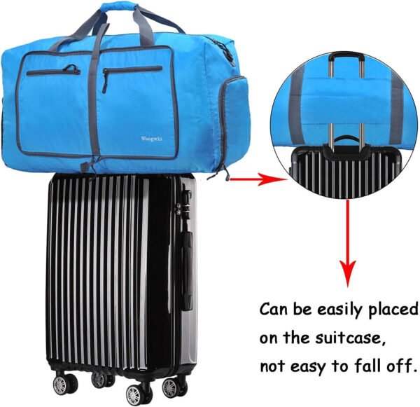 Woogwin Bolsa de viaje grande plegable impermeable para la playa, natación, piscina, deportes, gimnasio - Imagen 11