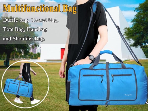 Woogwin Bolsa de viaje grande plegable impermeable para la playa, natación, piscina, deportes, gimnasio - Imagen 14